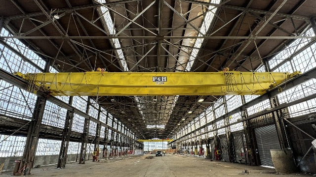 P & H, 10-TON, 75 FT. Span Double Girder Top Running Bridge Crane (2)10-TON Hoist P & H, 10-TON, 75 FT. Span Double Girder Top Running Bridge Crane (2)10-TON Hoist