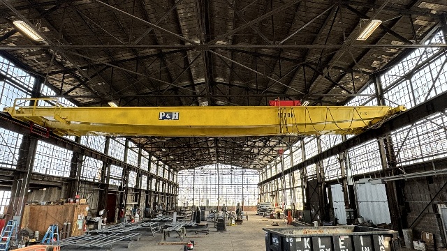 P & H, 10-TON, 75 FT. Span, Double Girder, Top Running Bridge Crane,  10-TON Hoist P & H, 10-TON, 75 FT. Span, Double Girder, Top Running Bridge Crane,  10-TON Hoist