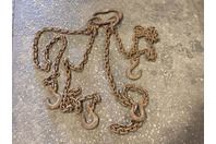 Crosby 4-Leg Chain Sling w/ Sling Hooks 3/8" x 7", 