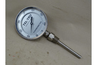 Tel-Tru Thermometer 5" Face 50-400°F SS, 5-1/2" Stem, 
