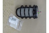 LSI Black Vapor Tight Utility Light Fixture w/ Frosted Glass , 374222