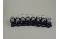 (8) Honeywell Relays w/ Sockets 220VAC 50/60HZ 3A , SZR-MY4-N1