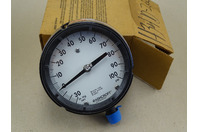 Ashcroft 4.5" Duragauge 30in. Hg vac-100 PSI Gauge 1/2, 45-1279AS-04L-30IMV&100#