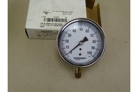 Ashcroft 3.5" Duralife Gauge 0-100 PSI 1/4" NPT, 35-1009-AW-02L-100#