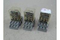 (3) Deltrol 3PDT Relay w/ Sockets 120VAC Coil, 1663PDT