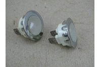 (2) Newark Neon Indicator Light - White 125VAC, 1/2W, 2630A20