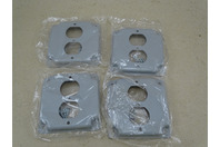 (4) Mulberry 4-inch Covers for Duplex Receptacles Steel, 11402