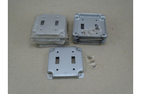 (9) Mulberry 4-inch Raised 2 Switch Covers Steel, 11410