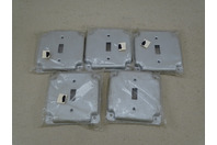 (5) Mulberry 4-inch Raised Single Switch Covers Steel, 11401