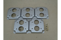 (5) Mulberry 4-inch Raised Square Covers for Single Receptacles Steel, 11412