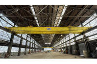 P & H, 10-TON, 75 FT. Span Double Girder Top Running Bridge Crane (2)10-TON Hoist