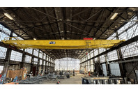 P & H, 10-TON, 75 FT. Span, Double Girder, Top Running Bridge Crane,  10-TON Hoist
