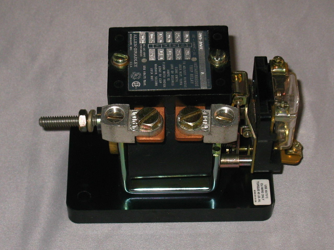 Allen Bradley Instantaneous Trip Relay 20 Amp Coil 809A08E Series A