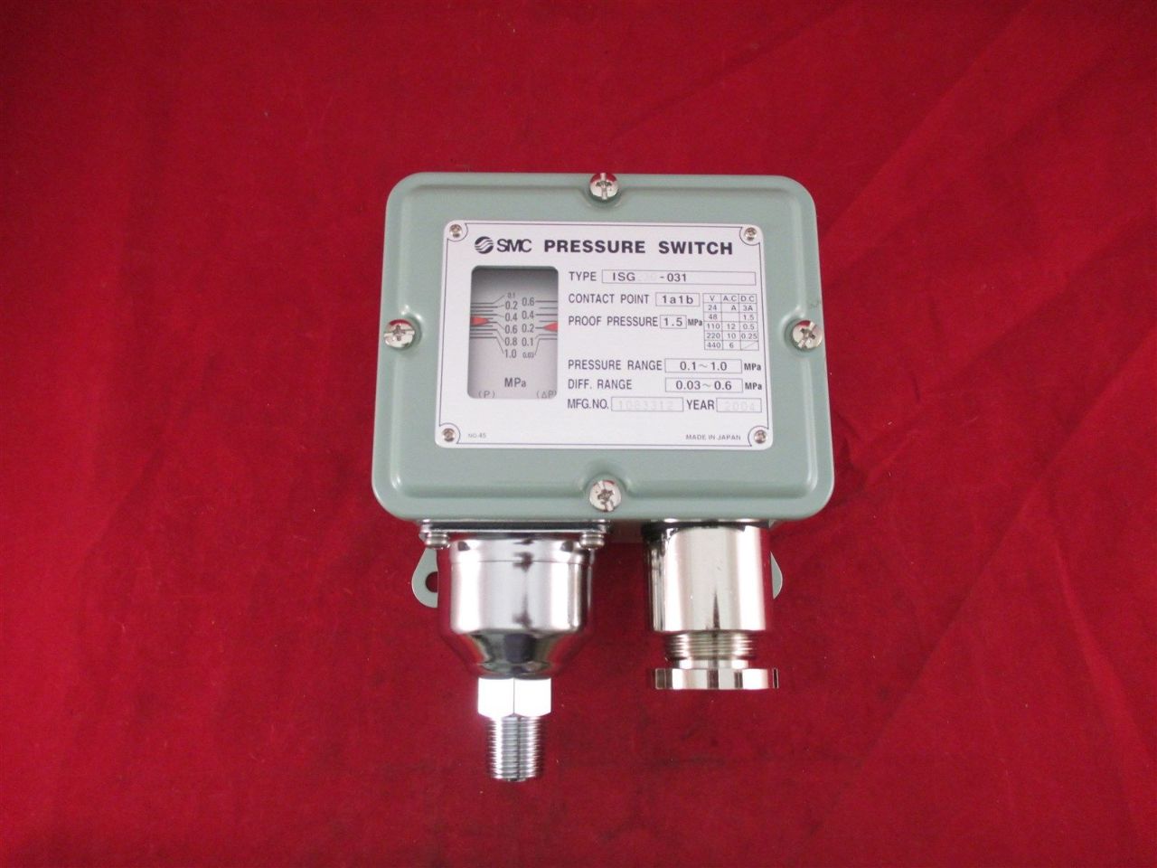 SMC Pressure Switch ISG230 031 new Process Industrial Surplus Corp.