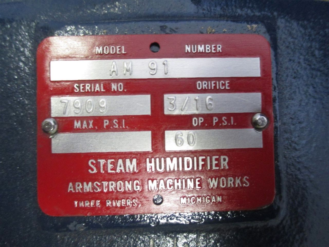 Armstrong Steam Humidifier AM 91 | Process Industrial Surplus
