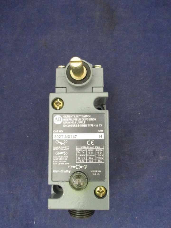 Allen Bradley 802TNX147 H Limit Switch Process Industrial Surplus