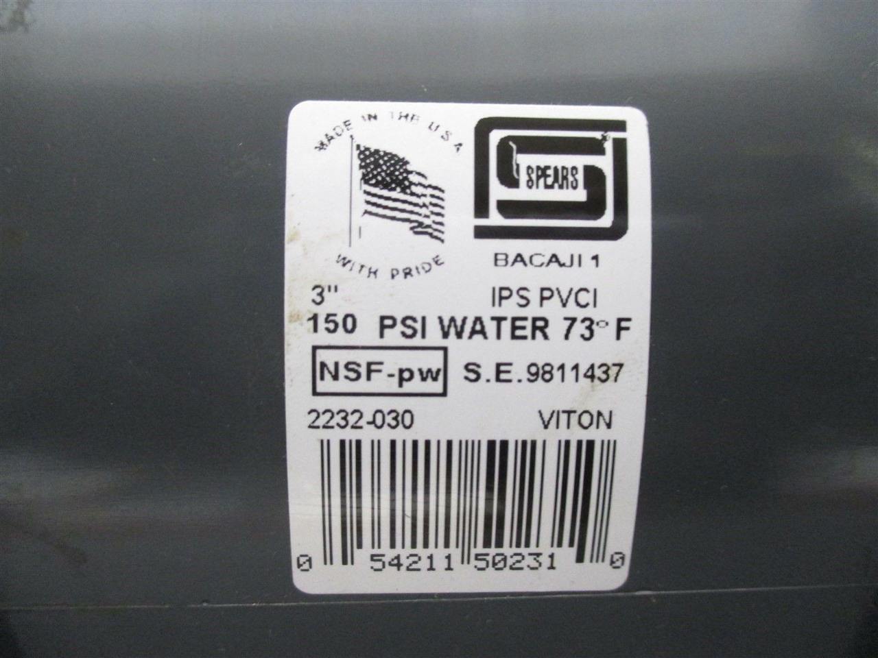 Spears NSFpw 2232030 Viton 3" 150 psi Process Industrial Surplus Corp.