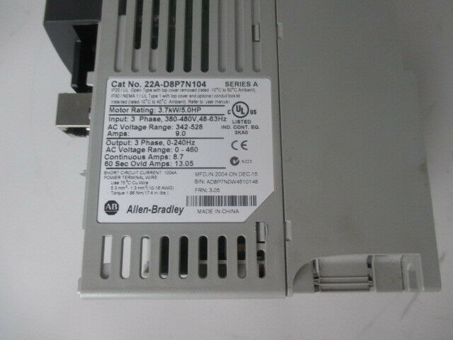 Allen Bradley 22A-D8P7N104 Ser. 8 | Process Industrial Surplus Corp.