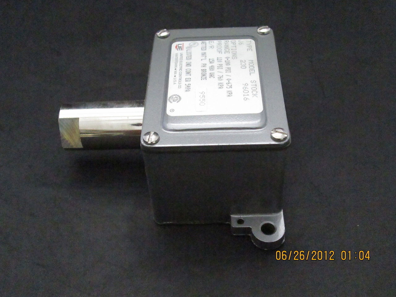 United Electric Controls Pressure Switch J6 230 96016 *NIB* | Process