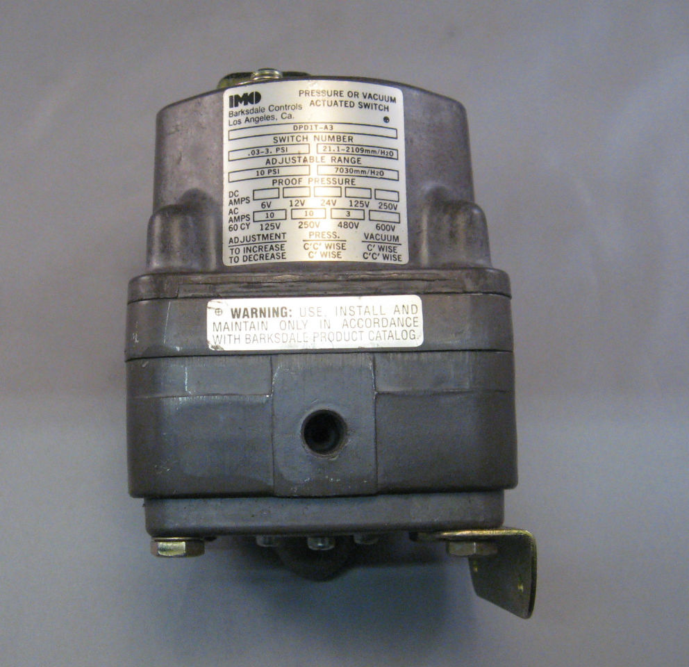 Barksdale Pressure or Vacuum Actuated Switch DPD1TA3 Process