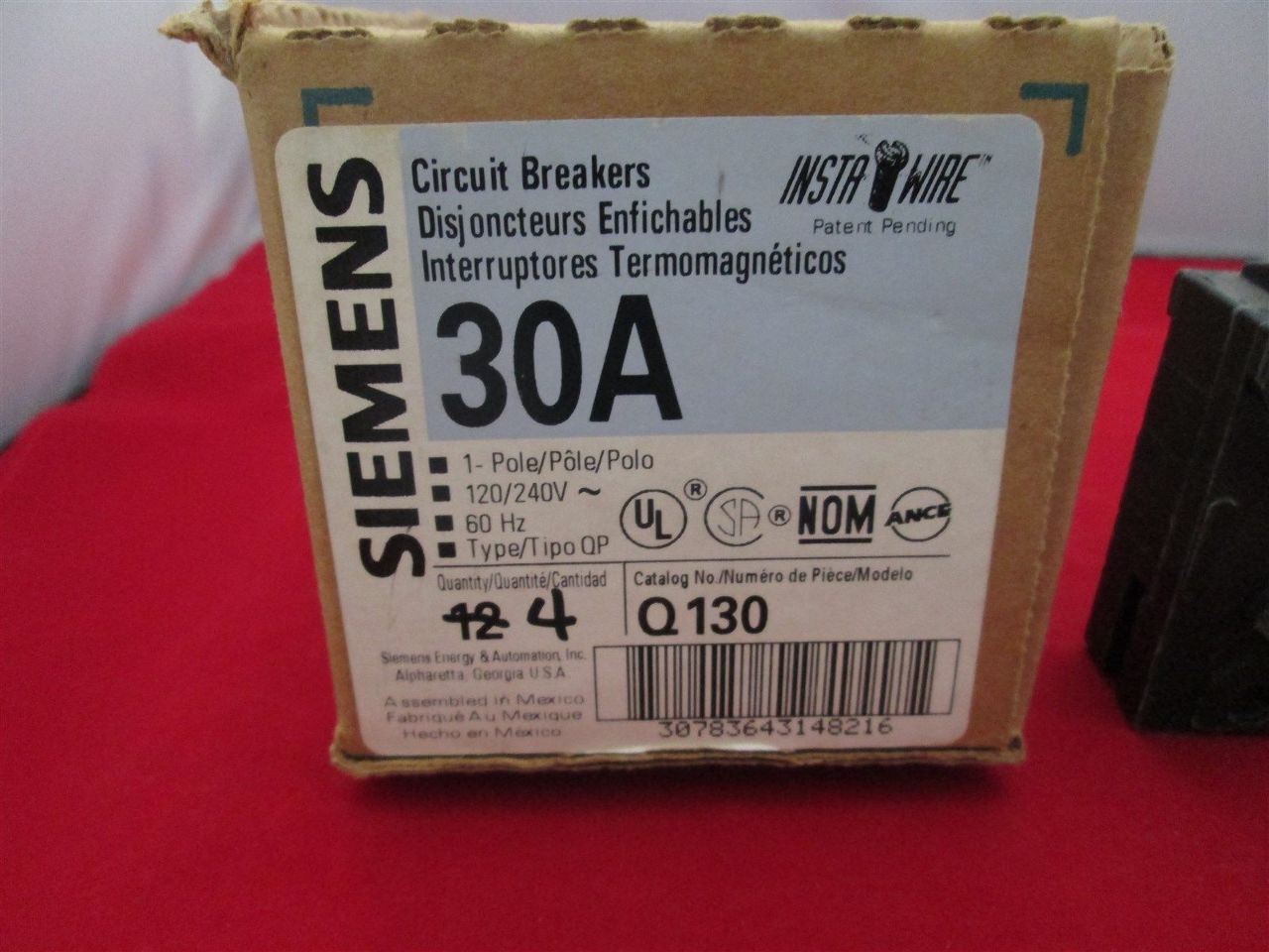 SIEMENS Circuit Breaker MQ130 Lot of 4 | Process Industrial Surplus Corp.