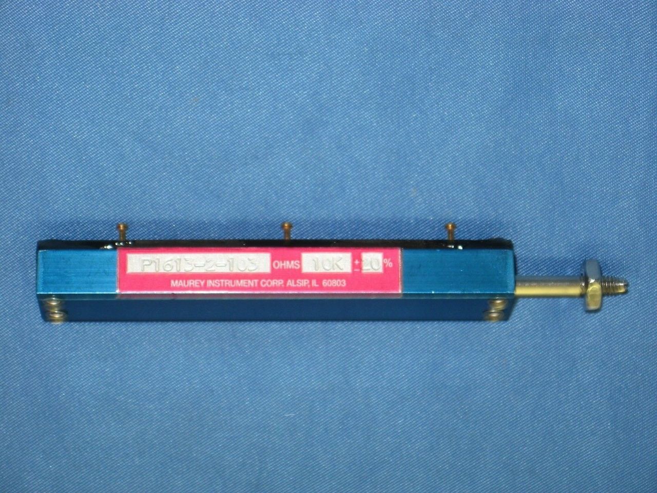 Maurey Instruments Linear Motion Potentiometer P16132103 Process