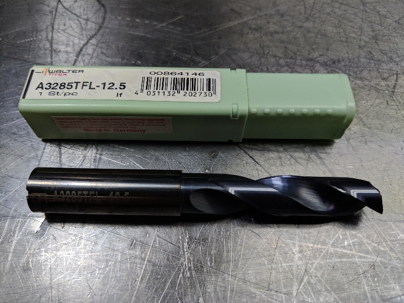 5mm Titex Screw Machine Drill Bit Solid Carbide 2 Thru Holes ?