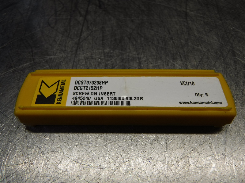 LOC590 DCGT2152HP KCU10 Kennametal Carbide Inserts QTY5 DCGT070208HP