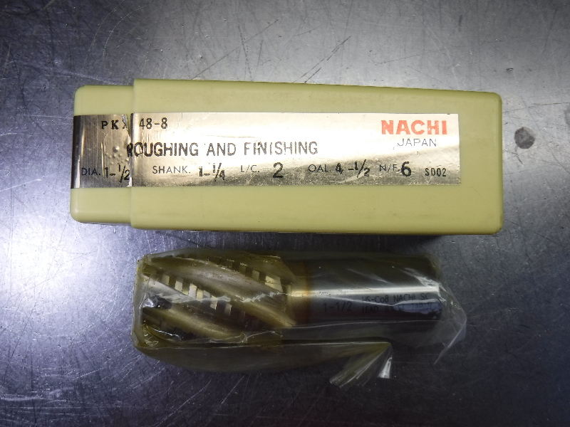 Nachi 1.5" Cobalt / HSS Endmill 1.25" Shank 6 Flute PKX488 (LOC1879B