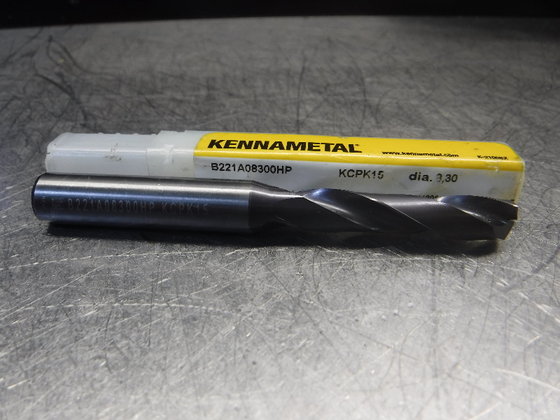 Kennametal 8.3mm Solid Carbide Drill Bit B221A08300HP KCPK15 (LOC2042A) Superior Machine & Tool