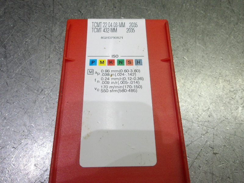 Sandvik Carbide Inserts QTY10 TCMT 432-MM/TCMT 22 04 08-MM 2035