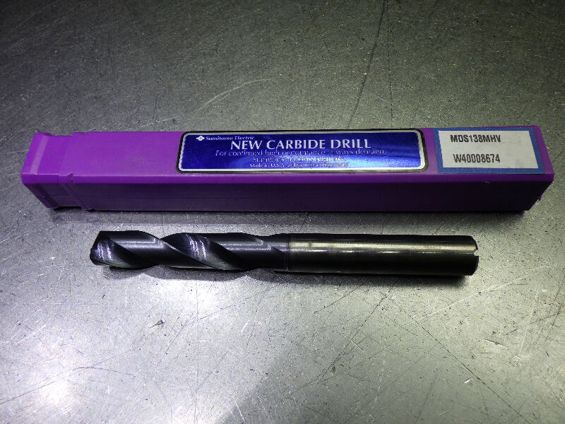 Sumitomo 13.8mm Coolant Thru 3xD Carbide Drill14mm Shank MDS138MHV