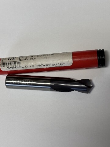 1/2" 120 DEGREE 2 FLUTE FC7 COATED CARBIDE SPOTTING DRILL