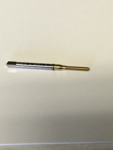M2.5 X .45 D3 TiN Coated  Bottom Lead Thread Forming Tap