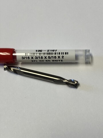 .1875" 3/16" 2 Flute Double End Stub Length Carbide End Mill