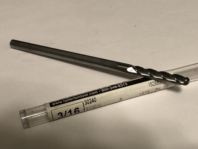 3/16" 4 Flute Single End Extra Long Carbide End Mill