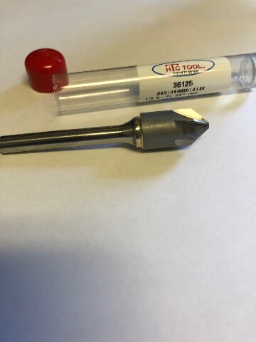 1/2" 82 Degree 6 Flute Carbide Countersink 1/4" Shank