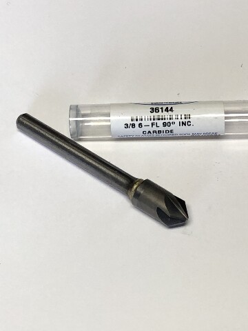 3/8" 90 Degree 6 Flute Carbide Countersink