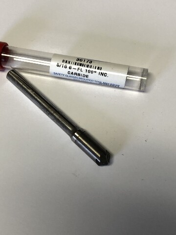 .3125" 5/16" 100 Degree 6 Flute Carbide Countersink