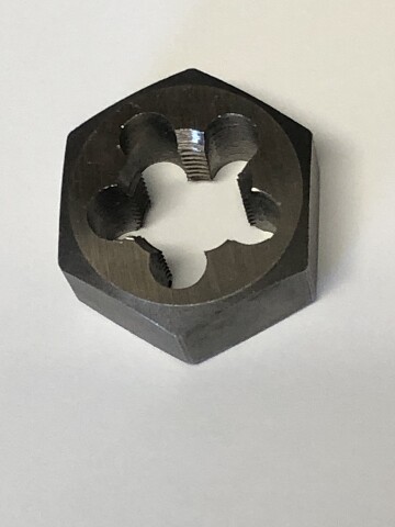 M16 X 1.50 LEFT HAND CARBON STEEL HEXAGONAL RE-THREADING DIE