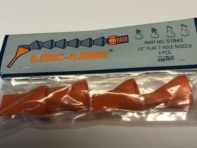 LOC-LINE 1/2" FLAT 7 HOLE NOZZLE PACK OF 4 