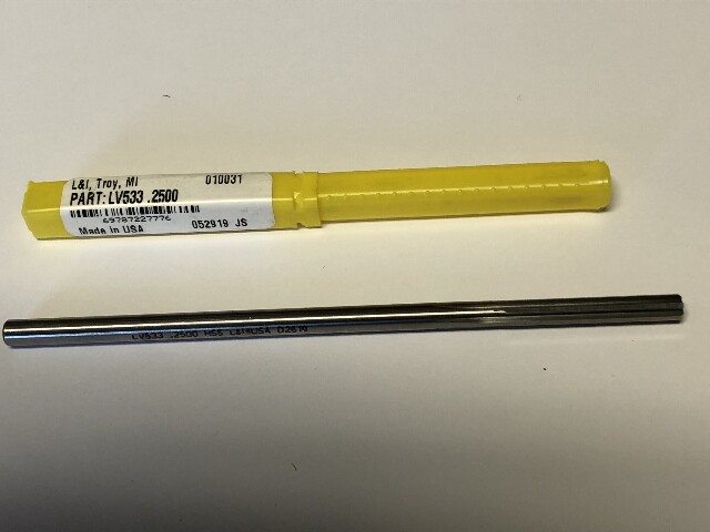 .2500" 1/4" Letter E-High Speed Steel Chucking Reamer