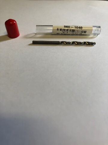 .1040" #37 Carbide Standard Length Drill