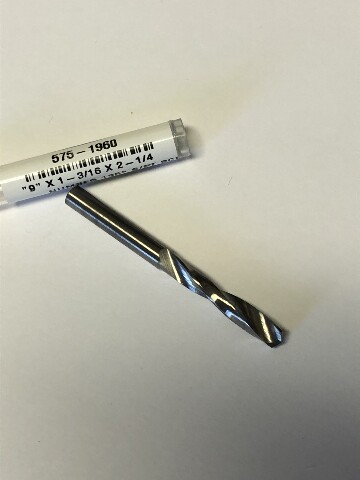 .1960" #9 Carbide Screw Machine Length Drill 135 Degree Split Point