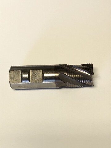 .750" 3/4" 5 Flute Cobalt Fine Pitch Stub Length TiCN Coated Roughing End Mill