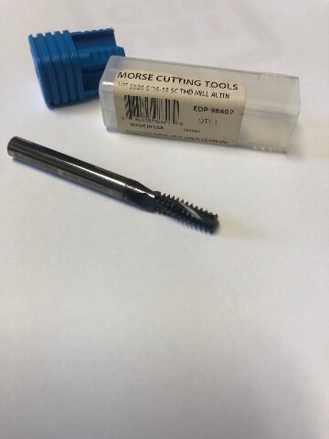 5/16-18 3 Flute Multi-Form Helical Flute TiAlN Coated Carbide Thread Mill