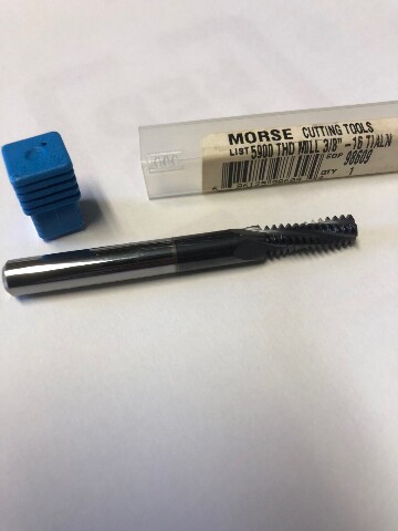 3/8-16 3 Flute Multi-Form Helical Flute TiAlN Coated Carbide Thread Mill