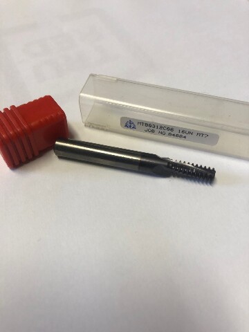 3/8-16 3 Helical Flute Multi-Form TiAlN Coated Carbide Thread Mill Internal Coolant