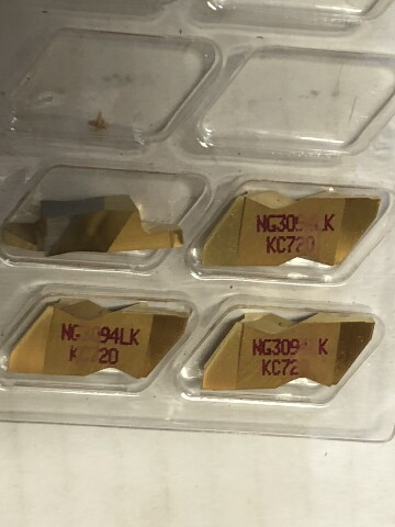 NG 3094LK KC720 .094" TOP NOTCH STYLE GROOVING INSERTS PACK OF 4