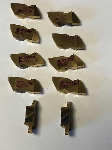 NG 3094RK KC730 .094" TOP NOTCH STYLE GROOVING INSERTS PACK OF 10